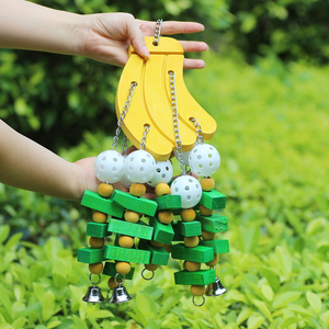 Jouets pour oiseaux et perroquets extra-larges, blocs en bois naturel multicolores, jouets à déchirer pour oiseaux et perroquets - Product Image 2
