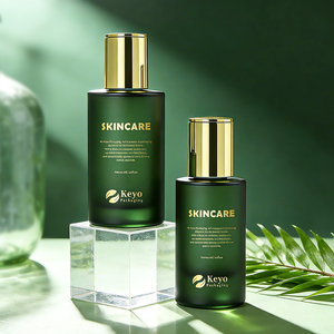 Nuova Moda: Flacone Contagocce in Vetro Smerigliato VERDE da 30ml e <span class=keywords><strong>75ml</strong></span>, Serigrafia Personalizzata, Marca Keyo, per Oli Essenziali, Cura di Capelli e Pelle - Product Image 2