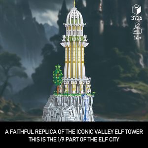 Lớn ABS Máy tính để bàn câu đố lắp ráp mô hình <span class=keywords><strong>PC</strong></span> khối đồ trang trí đường phố xem tháp Mô hình tháp đồ chơi của hoàng đạo hiện đại tòa nhà chủ đề - Product Image 2