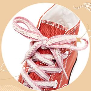 OFERTA ESPECIAL: Cordones de Algodón Trenzado en Espiga Multicolor de 1.5cm de Ancho para Zapatillas Af Sb Dunks Low High, Cordones Planos para Zapatos - Product Image 2