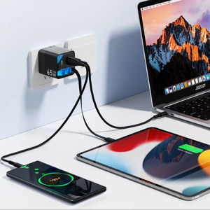 Cargador Rápido OMNI GaN PD65W con Enchufe Plegable para Viajes Fáciles, Adaptador <span class=keywords><strong>USB</strong></span> ABS con Cable de Carga Retráctil Integrado - Product Image 4