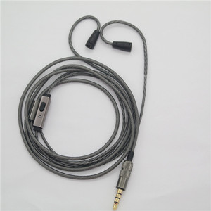 Audio <b>Cable</b> 3.5mm Metal With <b>Mic</b> For Sennheiser IE80 IE8 IE8I 120cm Portable Audio Player Use - Product Image 1