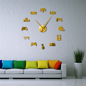 Cool Gamepad <span class=keywords><strong>Reloj</strong></span> <span class=keywords><strong>de</strong></span> pared niño grande dormitorio juego controlador Video Joysticks Gamer papel tapiz pegatinas <span class=keywords><strong>reloj</strong></span> DIY Gaming Room Decor - Product Image 3