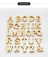 26 accessoires de sac de bricolage faits à la main lettres anglaises matériel perforé boucle en cuir et métal pour fins décoratives taille pertinente