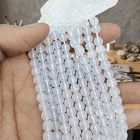 Perles de pierres précieuses en opalite facettée taillées en diamant pour la fabrication de colliers, bracelets et bijoux DIY, Agate Mirani Rajasthan