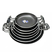 Wajan Besi Cor Aluminium Wei Yi Double-Ear, Dasar Rata, Anti Lengket, Ukuran Besar, Khusus untuk Menggoreng Roti dan Pancake