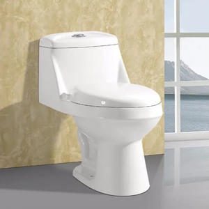 <span class=keywords><strong>WC</strong></span> monobloc en céramique à chasse d'eau horizontale, système siphonique, avec siphon en S intégré au sol - Product Image 3