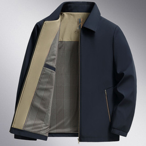 Giacca Bomber Streetwear per Uomini di Mezza Età, Capo Superiore Leggero per Autunno e Primavera, per Papà e <span class=keywords><strong>Nonno</strong></span> Anziani - Product Image 1