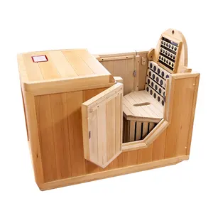 Mini Sauna de medio cuerpo con infrarrojos para interiores, cuarto de baño con ducha de infrarrojos