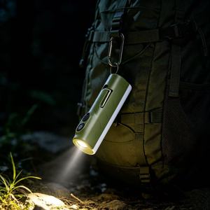 Multi-mode Rechargeable LED <b>Flashlight</b> with Side COB Work Light, Clip-on Emergency <b>Torch</b> for Camping, Hiking, Backpacking - Product Image 2