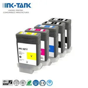 INK-TANK PFI107 PFI 107 PFI-107 PFI-707 PFI 707 Premium renkli uyumlu mürekkep Canon için kartuş IPF670 IPF 770 680 yazıcı