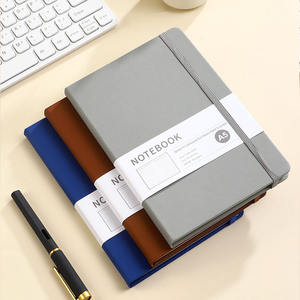 Carnets A5 à couverture rigide avec sangle élastique en PU, matériaux divers imperméables, papier PU recyclé écologique pour achats groupés d'entreprise - Product Image 3