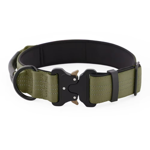 Collare per Cani Tattico Elegante Imbottito Personalizzato con Maniglia (Nylon) - Per Golden Retriever e Border Collie - Product Image 2
