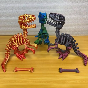 Esqueleto de <span class=keywords><strong>Velociraptor</strong></span> impreso en 3D, <span class=keywords><strong>juguete</strong></span> para niños, período Jurásico, figura de Animal de plástico, regalo decorativo para niños - Product Image 4