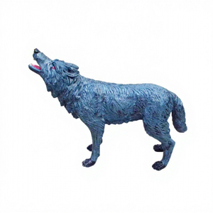 Jardín al aire libre calle paisaje diseño ornamento resina artesanía arte escultura de un <span class=keywords><strong>lobo</strong></span> Pascua decorativa fibra de vidrio Animal estatua - Product Image 1
