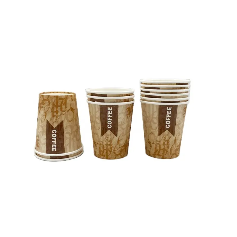 Pack of 50 10oz Disposable Take-Away Coffee Cups Paper Glasses For Hot Chocolate Tea To-Go Hot Beverage Cups