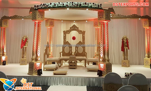 เสาโลหะสำหรับงานแต่งงานกลางแจ้ง Mandap/chuppah โลหะตกแต่งงานแต่งงานสไตล์อังกฤษสุดพิเศษ - Product Image 3