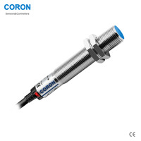 Capteur de proximité magnétique CORON à effet Hall CFJ-A12M-20ANB, portée de détection 20 mm, encastré, M12, blindé, NPN NC10-30VDC, câble 2 m