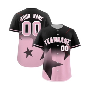 Gradiente personalizzato Baseball Softball Jersey traspirante morbido sublimazione Sport uniforme stampato Logo giovani adulti taglie semplice - Product Image 1
