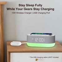 Machine à bruit blanc HiFiD avec chargeur sans fil, réveil musical sans fil, certifiée CE RoHS FCC, machine à sons pour le sommeil
