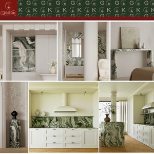 Lastre di <span class=keywords><strong>Marmo</strong></span> <span class=keywords><strong>Verde</strong></span> <span class=keywords><strong>Cipollino</strong></span> GOLDKING con Venature Bianche e Grigie, Taglio di Precisione per Case di Lusso, Hotel, Ville e Centri Commerciali - Product Image 4