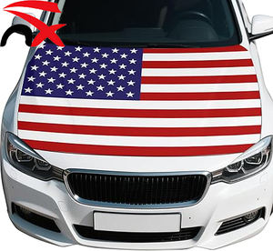 Funda Elástica para Coche con Bandera Americana de Alta Calidad, 120*160cm, para Cubrir el Capó del Motor, para Partidos de Fútbol 2026, Venta al Por Mayor - Product Image 1