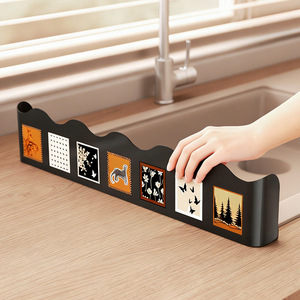 Kitchen Sink Splash Guard Plastic Waterproof Partition Strip Rustic Design Countertop Protector - Product Image 4