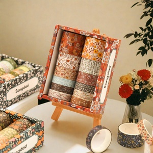 Cinta Washi Floral Vintage de Protección Energética, Set de Regalo Espiritual, Flores en Flor, Decoración para Diario, Manualidades, Decoración de Plantas, Papelería - Product Image 2