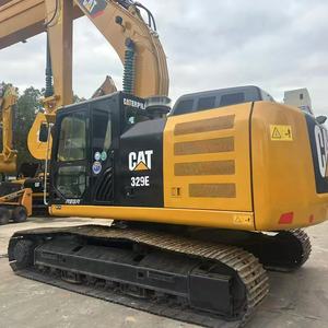 รถขุด CAT 329E มือสอง สีเหลือง รถตีนตะขาบ เครื่องจักรกลหนักสำหรับงานก่อสร้าง - Product Image 1