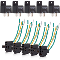 Toptan 4Pin 4 Önceden Kablolu 12V 40 Amper SPST Tek Kutuplu Tek Açma-Kapama Bosch Tipi Araba Kamyon Röle Soket Kablo Demeti