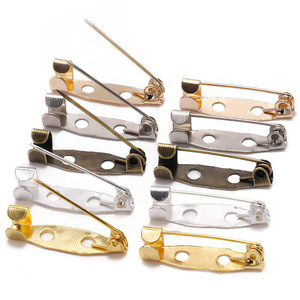 Alfileres de seguridad de metal para la fabricación de joyas y accesorios de ropa, acabado chapado en color acero, varios tamaños para proyectos de bricolaje - Product Image 1