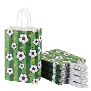 Custom Soccer Themed Party Favor <b>Paper</b> <b>Bags</b> Kraft <b>Paper</b> <b>Bag</b> Twisted Handle <b>Gift</b> <b>Bags</b> for Birthday Party Supplies - Product Image 4