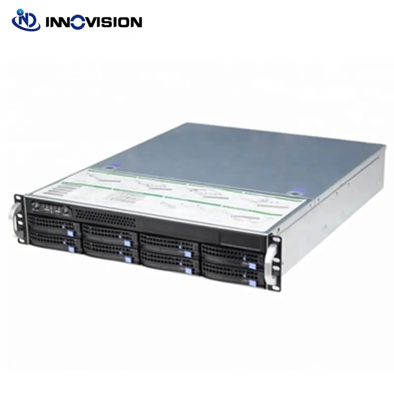 Penyimpanan Super besar 2U 8bays hotswap Rack Server dengan Xeon E3 Dual GBe platform