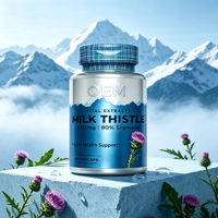 Complément Alimentaire Antioxydant au Chardon-Marie OEM, Capsules de Protection Hépatique pour Adultes, 60 Capsules, Soutient l'Immunité