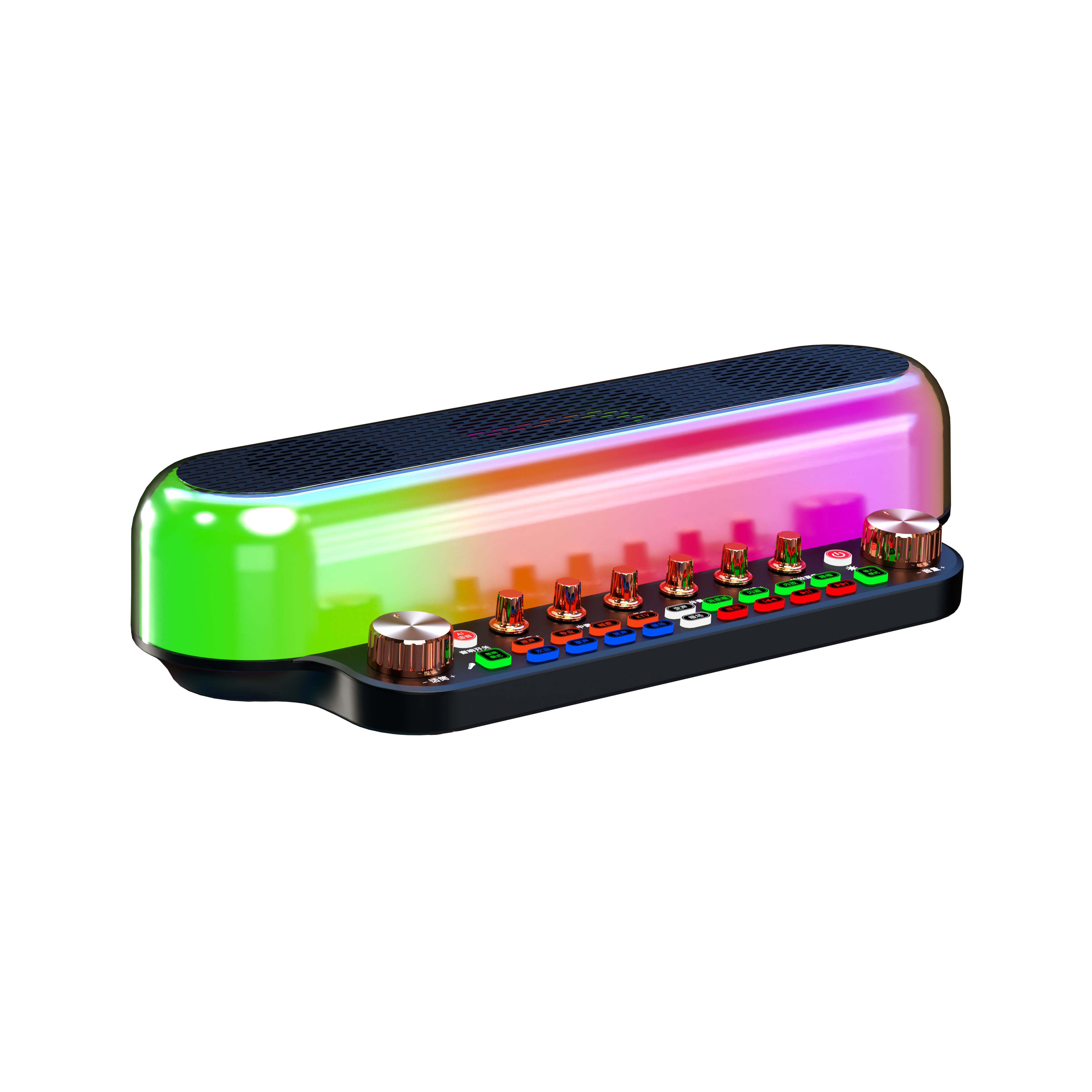 สีดำพร้อมไมโครโฟนคู่