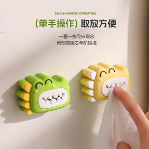 Little Crocodile Towel Clip Green And Yellow No Drill <b>Bathroom</b> <b>Hook</b> Wall Storage - Product Image 5