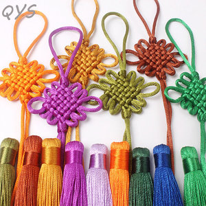 Pendentif QYS Nœud Chinois avec Pompon, Breloque Traditionnelle Porte-Bonheur, Ornement Suspendu DIY pour Porte-clés, Cadeau - Product Image 4