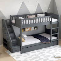 Lits dortoirs multifonctionnels modernes en bois massif Lits superposés simples pour étudiants et employés pour appartement Panneau MDF en bois d'acajou