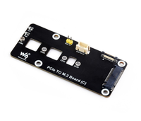 Carte adaptateur Raspberry Pi 5 PCIe vers M.2 Support SSD NVMe Design à montage latéral avec plaque acrylique Compatibilité 2230/2242/2260/2280