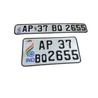 Kişiselleştirilmiş Hint Sahteciliğe Karşı Alüminyum Yansıtıcı Plakalar Parlak/Siyah Krom Kaplama Araba Süsleme Araçları için