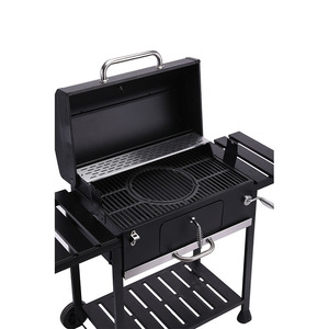 <span class=keywords><strong>Griglia</strong></span> da Tavolo BBQ, Cucina Esterna con Piccolo Affumicatore Industriale, <span class=keywords><strong>Griglia</strong></span> <span class=keywords><strong>Quadrata</strong></span> da Picnic su Carrello, <span class=keywords><strong>Griglia</strong></span> a Carbone - Product Image 5