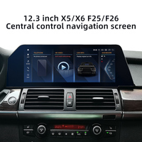 Autoradio Stéréo Voiture 12.3" avec Navigation GPS pour BMW X5 F15 X6 F16 E70 E71, Accessoires avec Bluetooth DSP CarPlay Android Auto