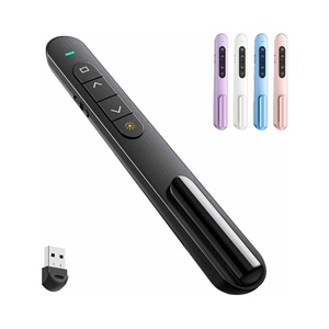Présentateur sans fil puissant avec pointeur laser USB, télécommande noire ou blanche pour PowerPoint, pour les présentations - Product Image 1