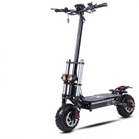 Vente en gros pour le commerce extérieur : Trottinette électrique tout-terrain 6000W à double moteur en alliage d'aluminium avec siège, pour adulte, véhicule tout-terrain, 85 km/h