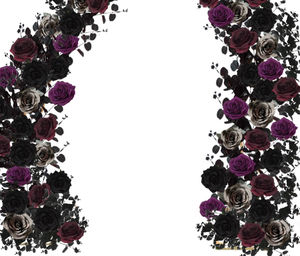 Arco Floreale Artificiale Nero del Produttore, Composizione Floreale a Corno, Sfondo per Matrimoni ed Eventi, Portale Lunare - Product Image 4