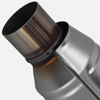 Convertisseur catalytique universel de 2,5 pouces avec port pour capteur O2, convertisseur catalytique à haut débit 99306HM