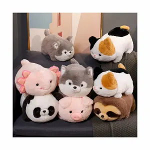 Travesseiro de pelúcia gordo para abraçar, brinquedo de pelúcia kawaii, decoração para casa, animal de pelúcia para dormir