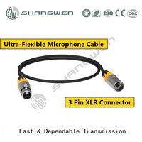 Câble de microphone professionnel IP65 extérieur 3 broches XLR mâle vers femelle avec faisceau de câblage fini, contacts en alliage de cuivre plaqués or