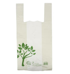 Bolsa de compras con asa de camiseta de supermercado de plástico clásico, embalaje de alimentos con logotipo en rollo - Product Image 2