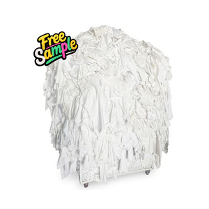 Fardos <span class=keywords><strong>de</strong></span> 1 KG 100 algodón, venta al por mayor, directo, barato, residuos textiles, bolsa <span class=keywords><strong>de</strong></span> punto <span class=keywords><strong>de</strong></span> algodón blanco, camiseta, trapos, trapo <span class=keywords><strong>de</strong></span> algodón limpio - Product Image 1